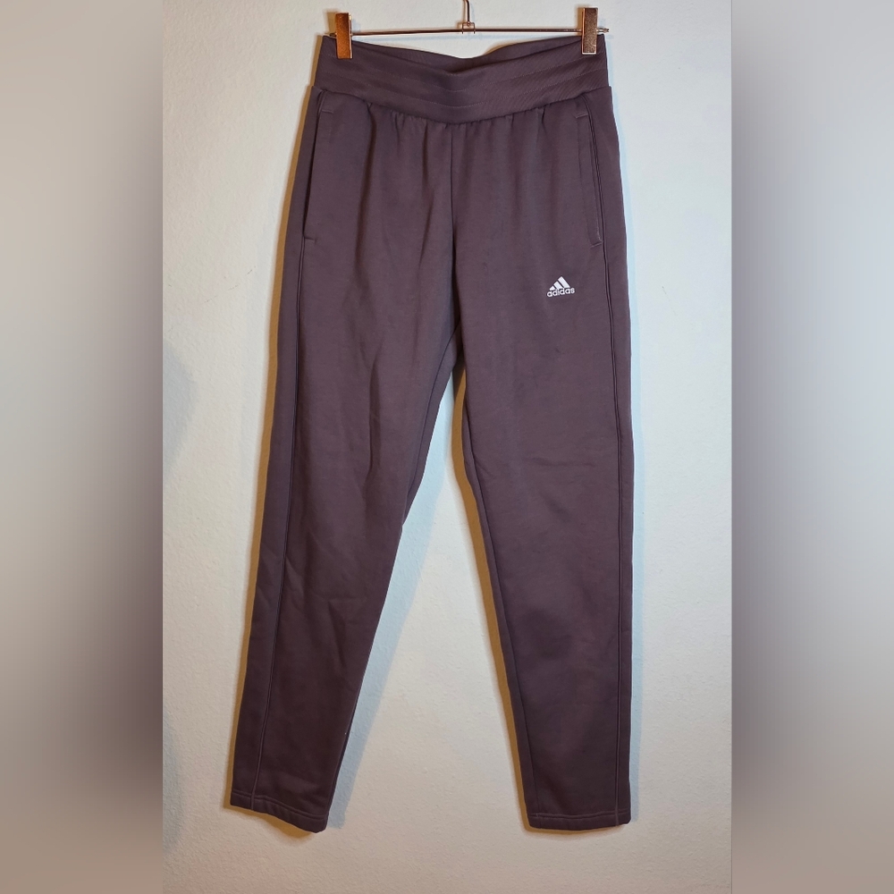 Adidas Purple Classic Fleece Lined Track Pants Sz S  Waistline Adjustable (C-01)